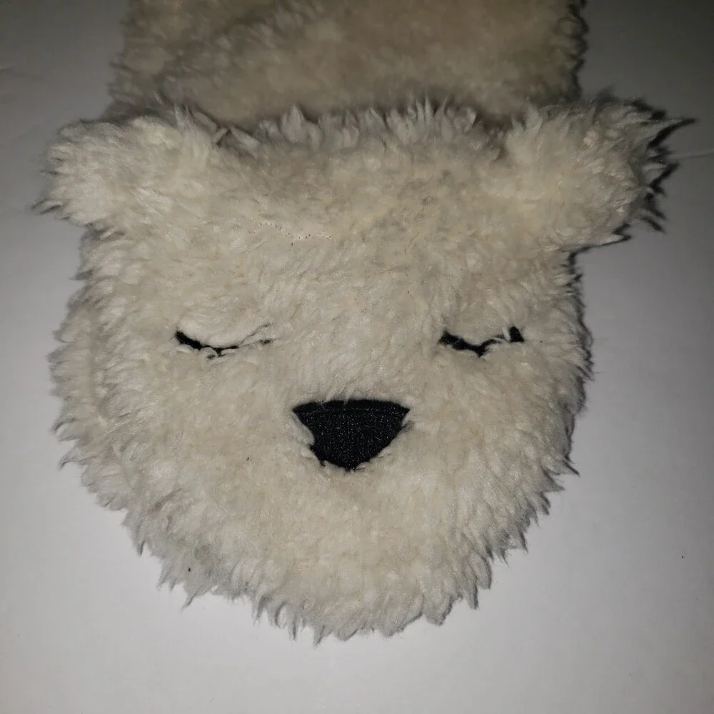 BABY GAP White Teddy Bear Scarf
